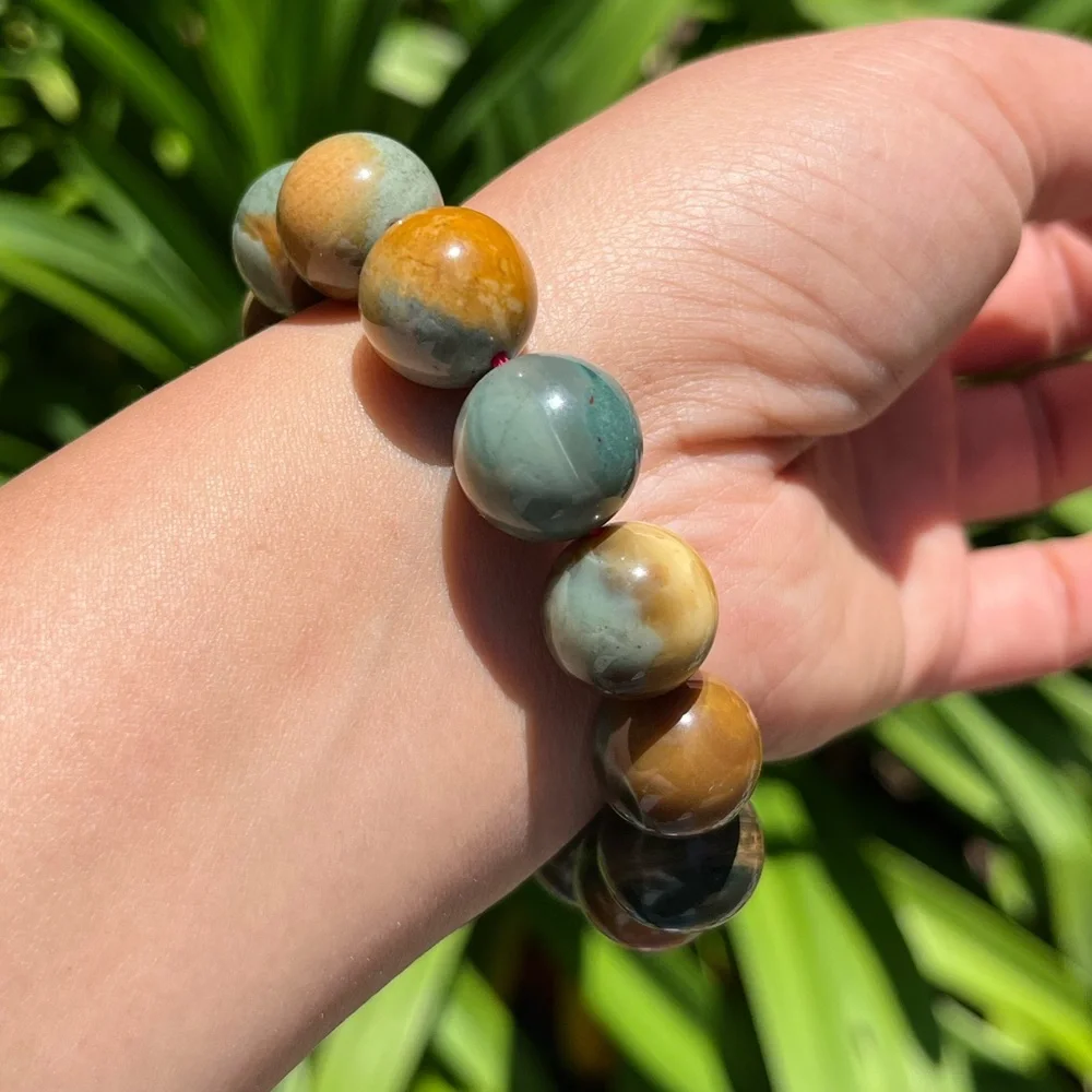 15.5mm chunky strechable‎ Alashan bracelet 0080